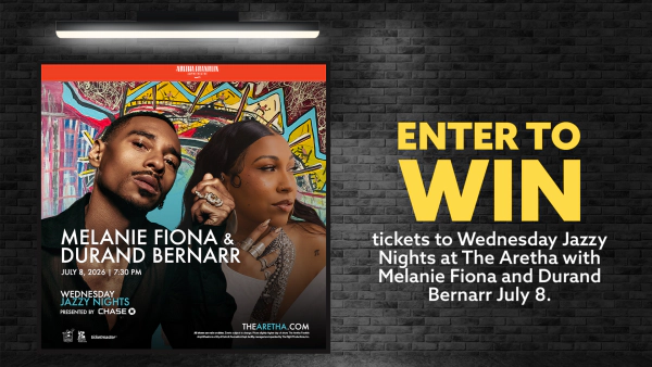 Melanie Fiona and Durand Bernarr July 8. Wednesday Jazzy Nights at the Aretha.