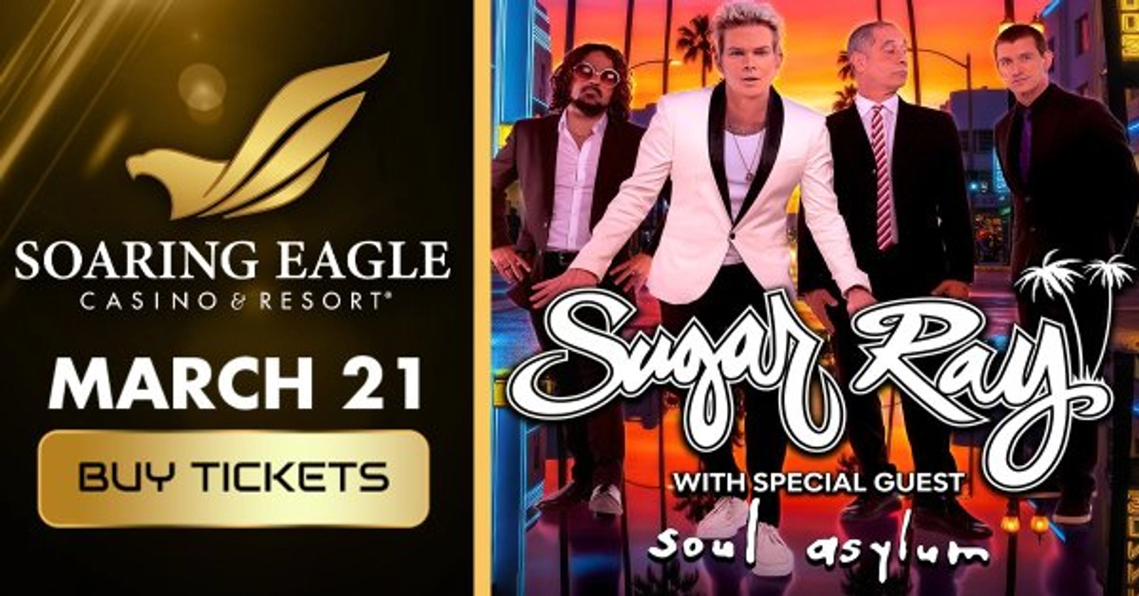 Win tickets to see Sugar Ray w/ Soul Asylum!