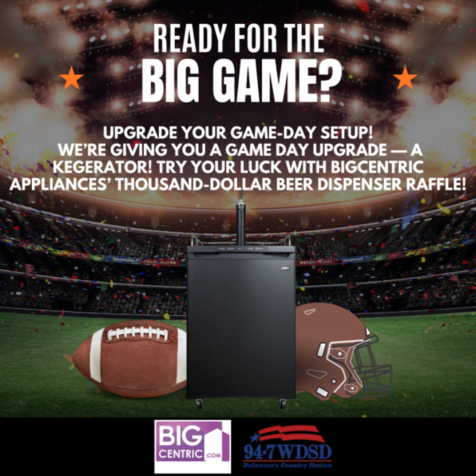 Game Day Upgrade – Win a Kegerator!