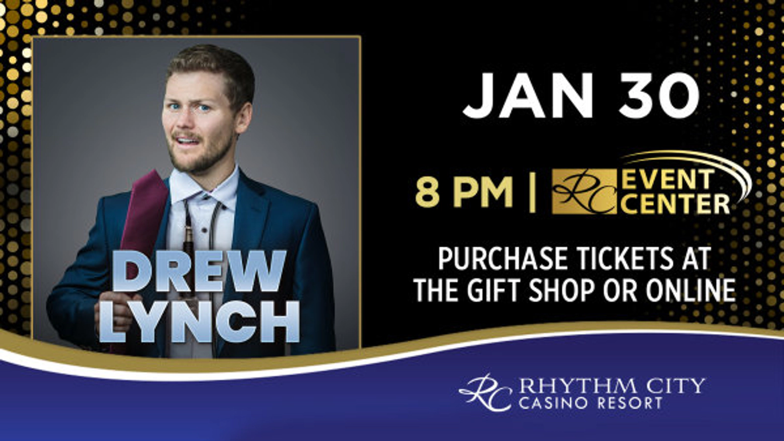 See Comedian Drew Lynch At Rhythm City Casino