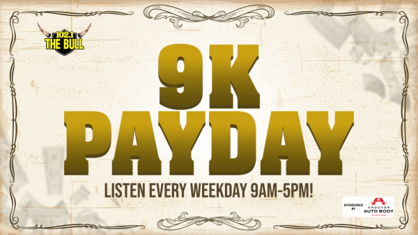 Listen to Win $1,000 from 102.1 The Bull & Andover Auto Body!