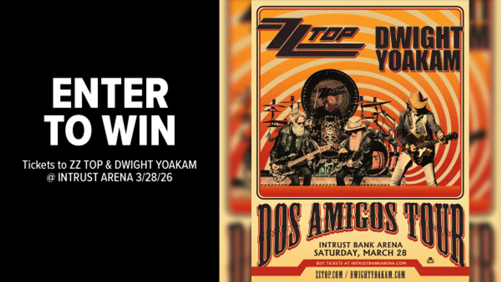 ZZ TOP & DWIGHT YOAKAM @ INTRUST ARENA 3/28/26