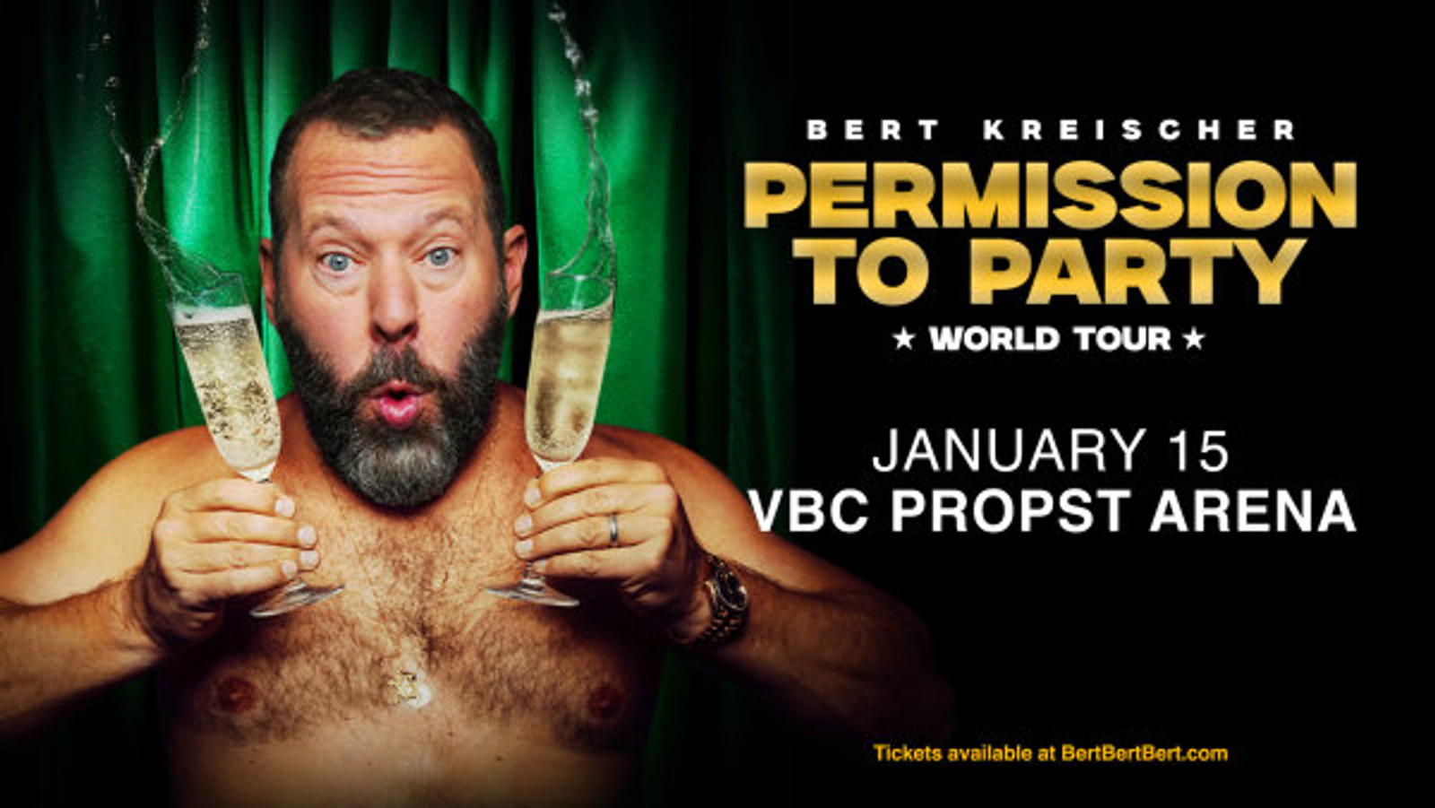 Win tickets to see Bert Kreischer's Permission To Party Tour!