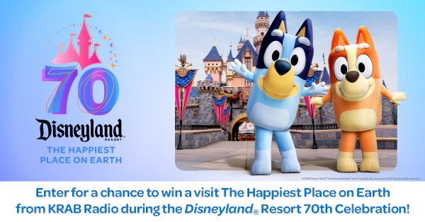 Enter for a chance to visit the Happiest Place on Earth from KRAB Radio during DISNEYLAND Resort's 70th Celebration!