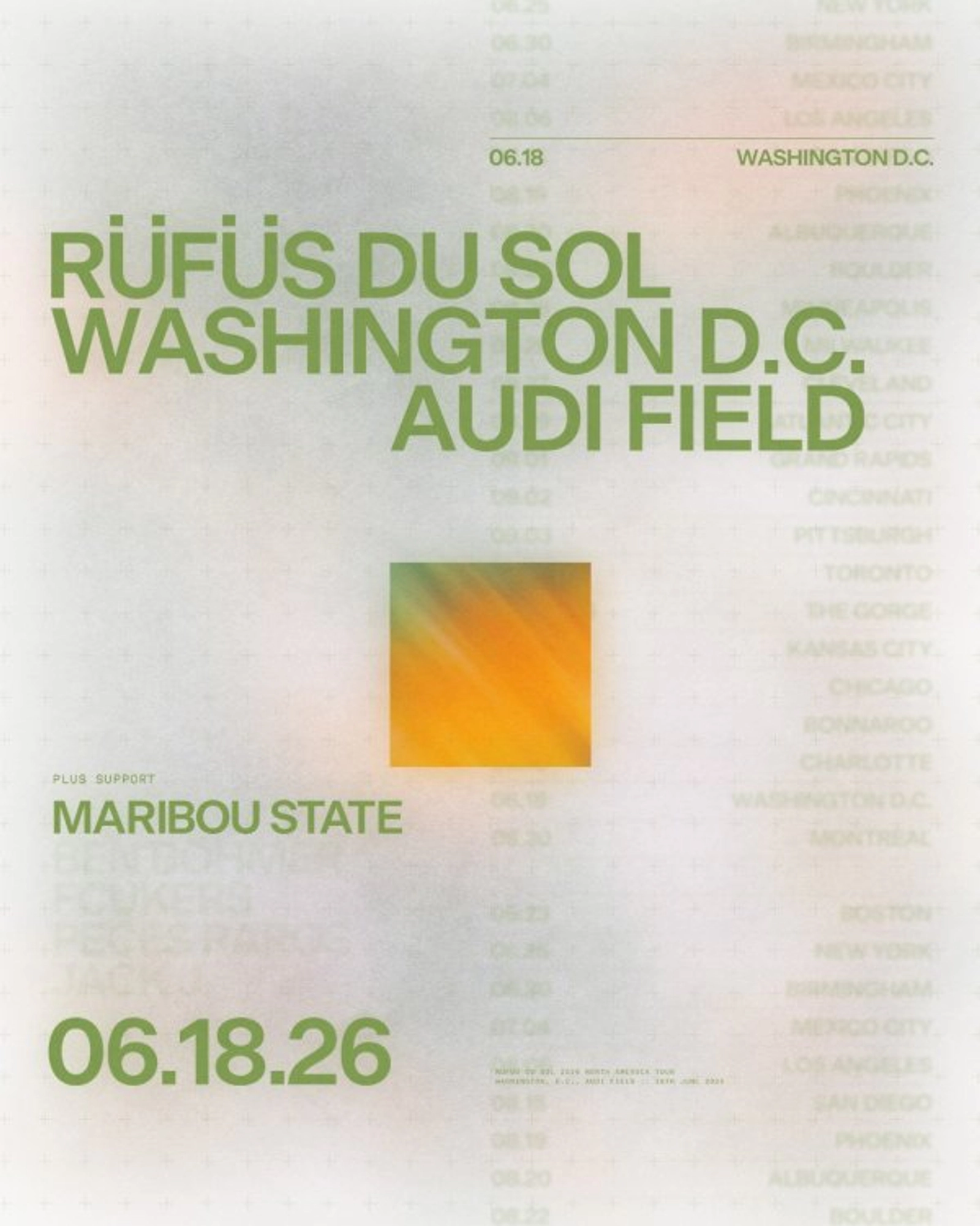 Rüfüs Du Sol | Audi Field 6/18/26 | Win on-air with YMS!