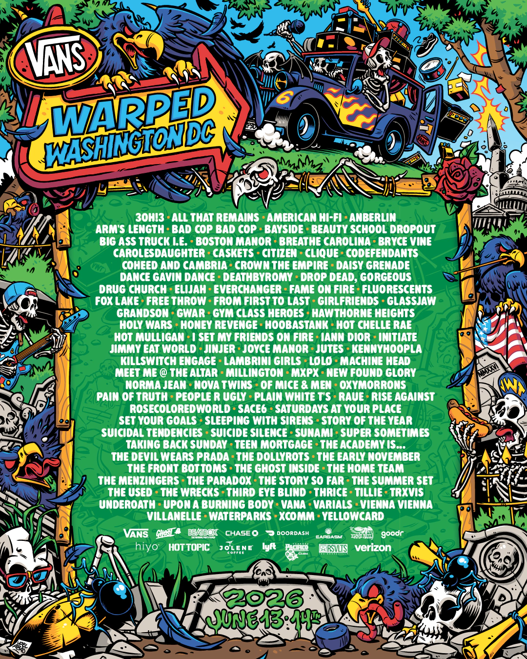 Enter To Win | Warped Tour @ RFK Festival Grounds | 6/13-6/14