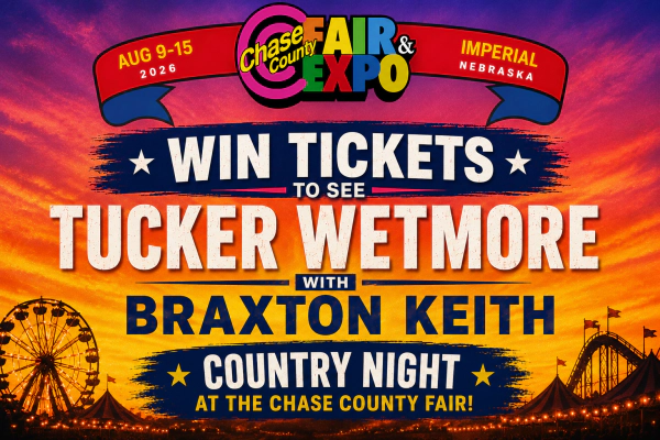 Register to WIN tickets to Country Night at Chase County Fair!