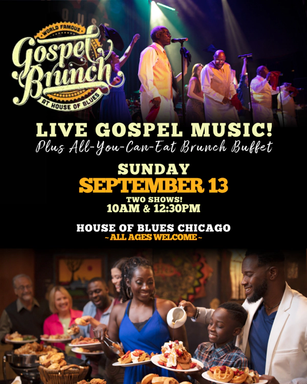 Enter For chance to Win Live Gospel music Tickets With All You can Eat Bruch Buffet 10:00a
