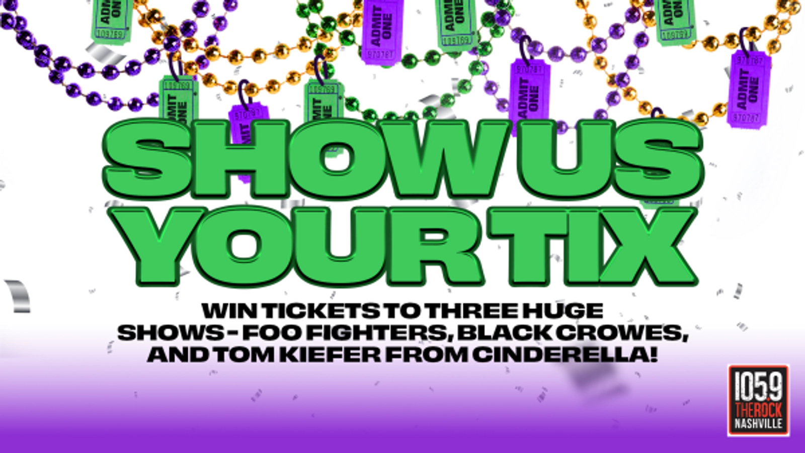 Show Us Your Tix!! Win Crowes, Foo, and Cinderella tickets!