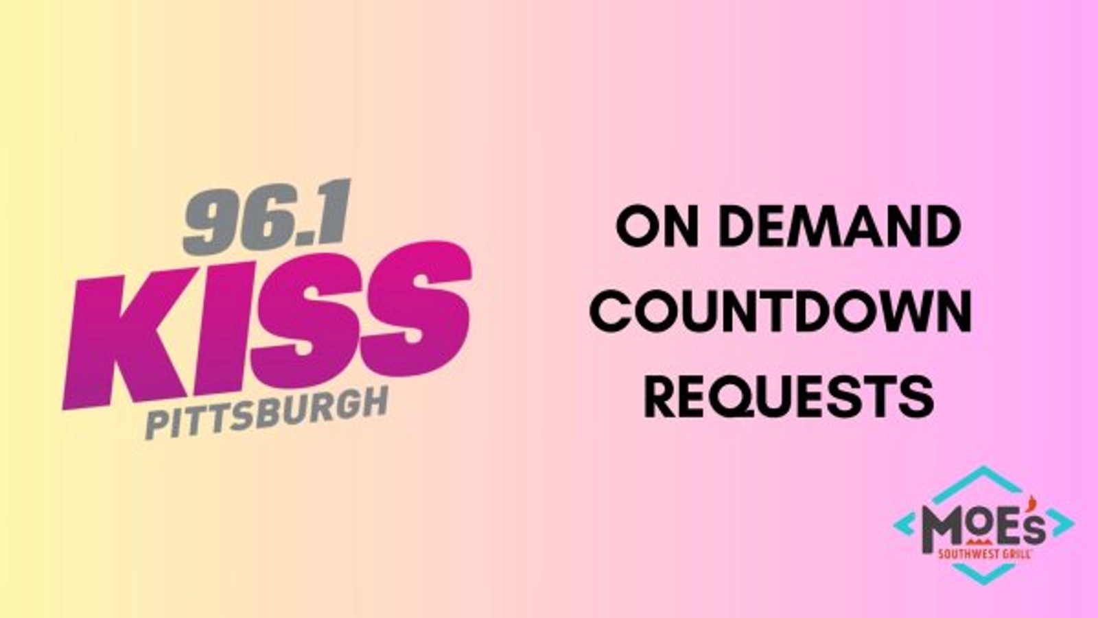 96.1 KISS On Demand Countdown Requests!