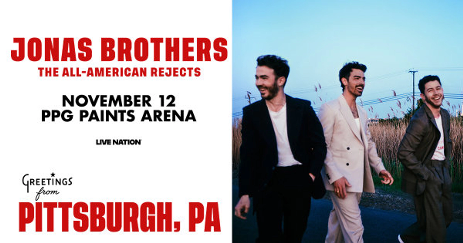 Win tickets to see the Jonas Brothers at PPG Paints Arena!
