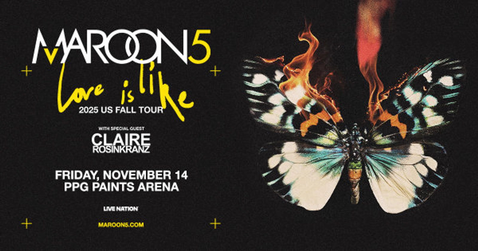 Win tickets to see Maroon 5 at PPG Paints Arena!