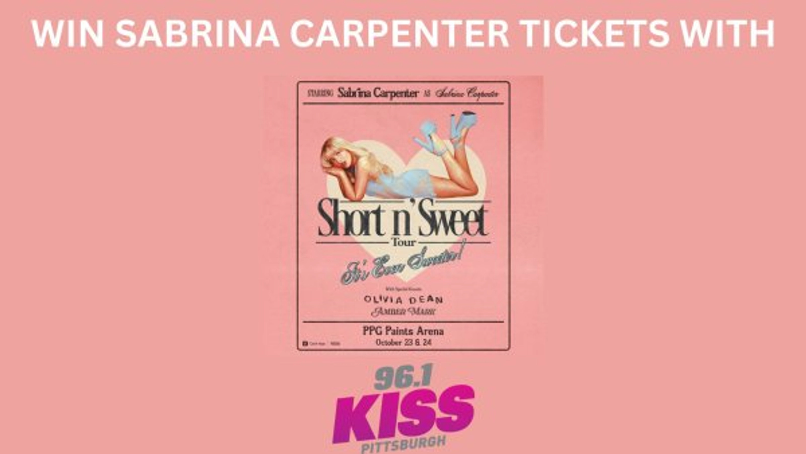 Win Tickets to see Sabrina Carpenter with 96.1 KISS!
