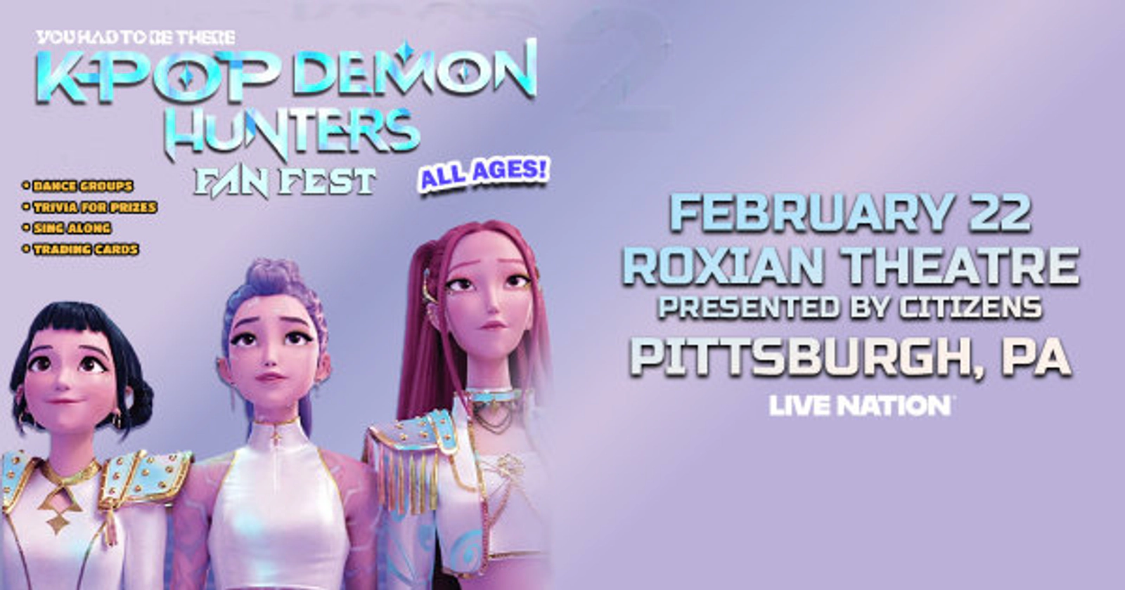 Win tickets to see K-Pop Demon Hunters DJ Party at the Roxian Theatre!