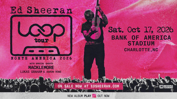 Listen to Win Tickets to Ed Sheeran in Charlotte
