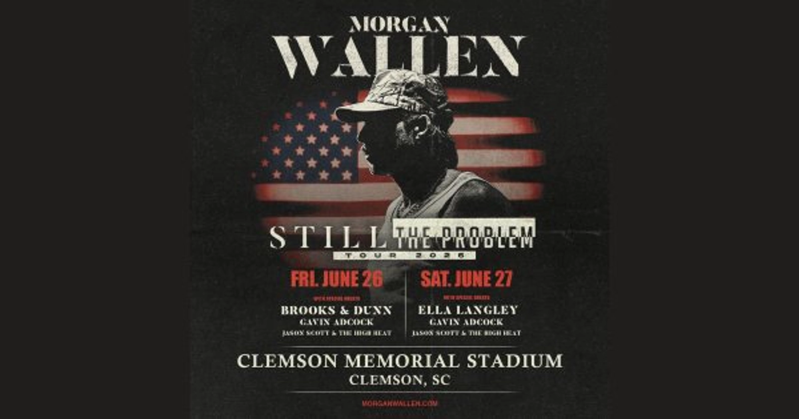 Enter to win to see Morgan Wallen at Clemson Memorial Stadium!