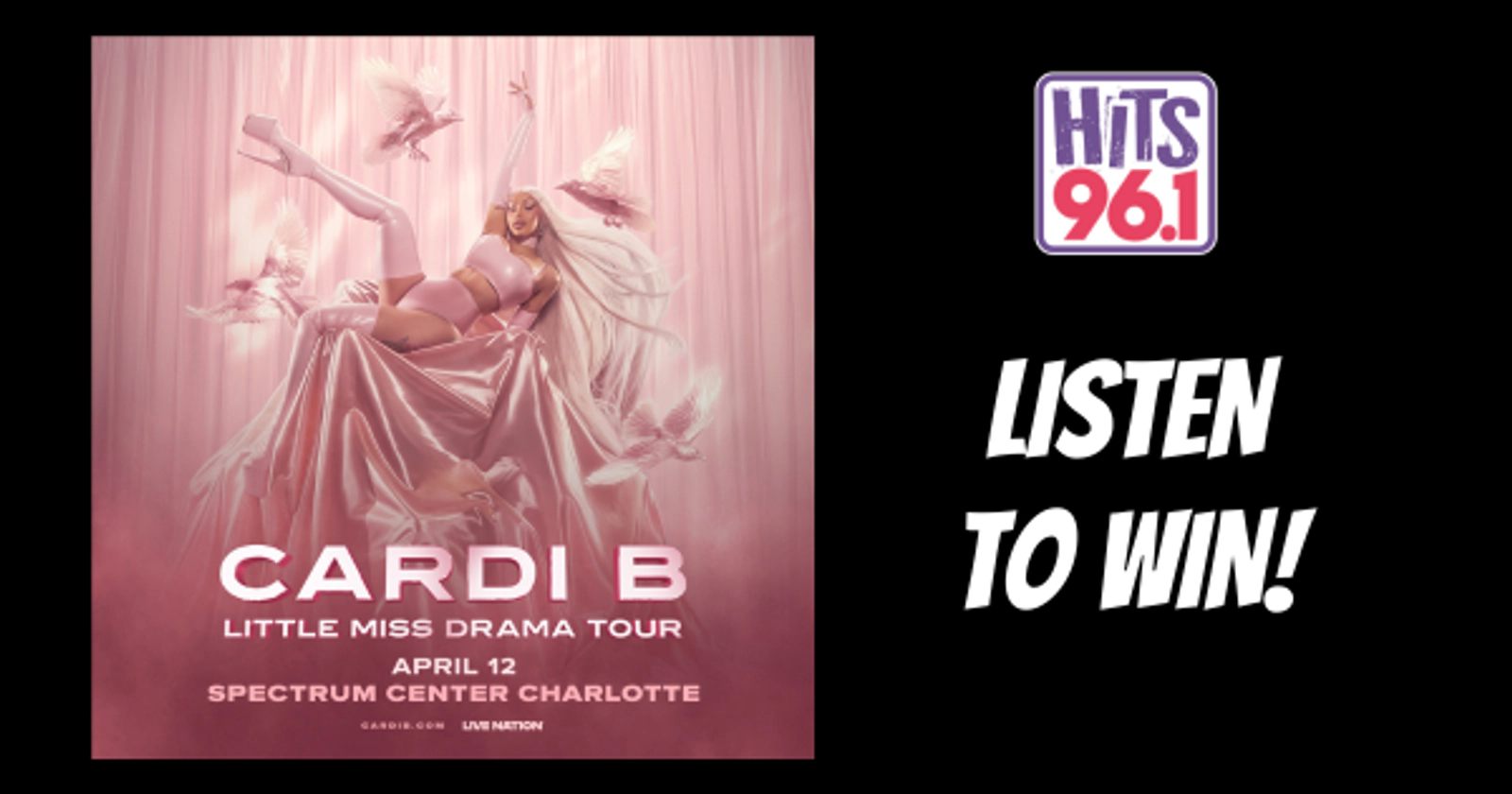 Listen to win tickets to Cardi B in Charlotte!