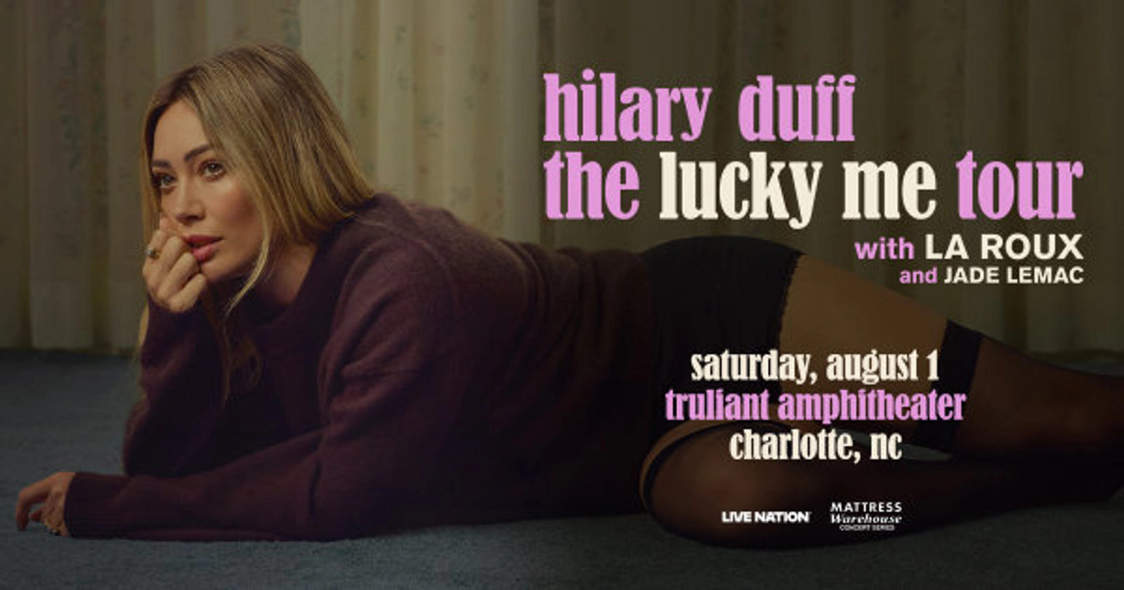 Enter to win to see Hilary Duff at Truliant Amphitheater!