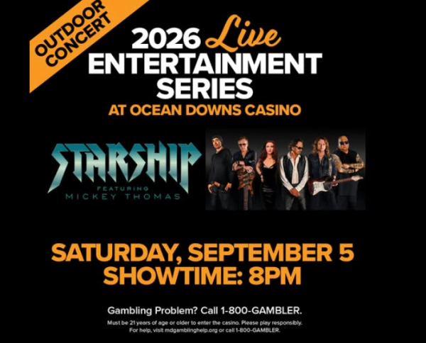 Win Tickets to Starship Live at Ocean Downs Casino