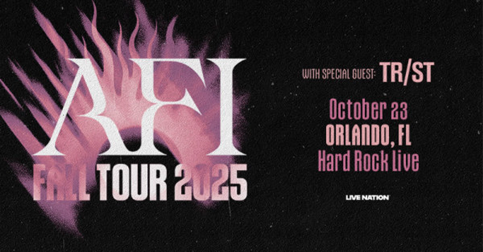Win Tickets To See AFI At The Hard Rock Live In Orlando!