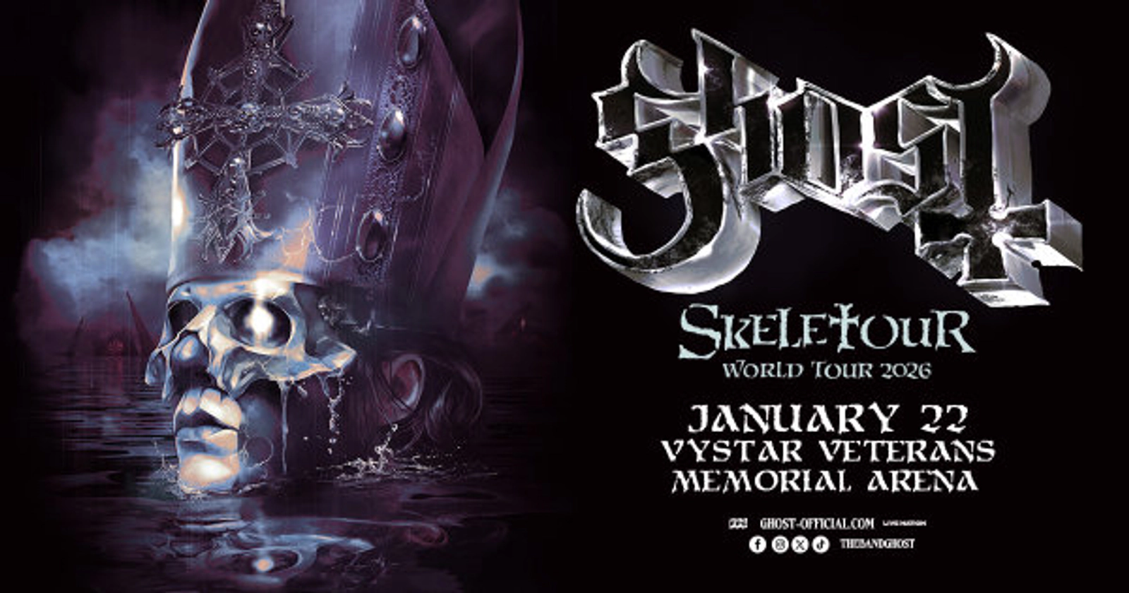 Win Tickets To See GHOST at VyStar Veterans Memorial Arena