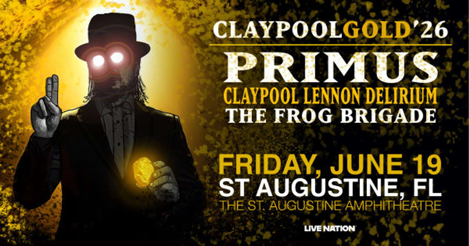 Win Tickets To Claypool Gold At The St. Augustine Amphitheatre