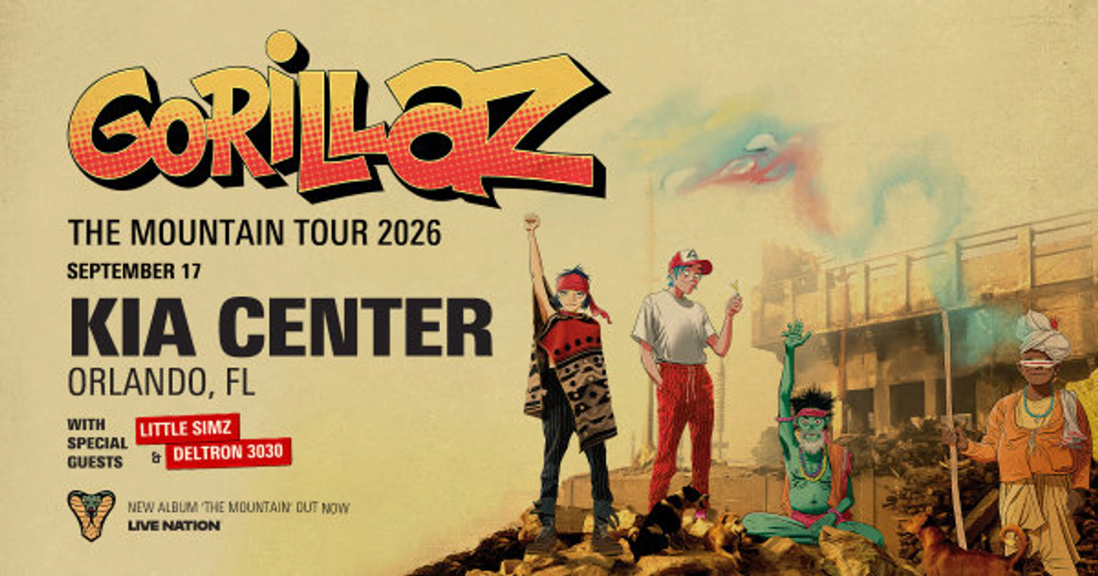 Win Tickets To See Gorillaz At The Kia Center In Orlando