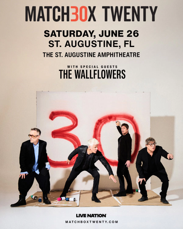Win tickets to see Matchbox 20 w/ The Wallflowers at the St. Aug Amp, June 26th!