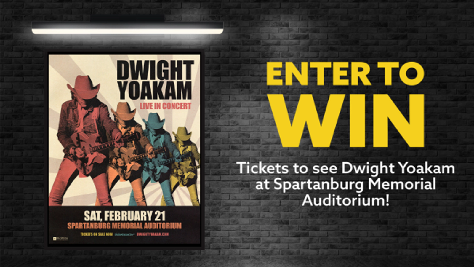 Win Tickets to see Dwight Yoakam at Spartanburg Memorial Auditorium!