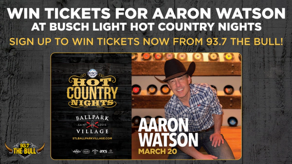 Win Tickets for Aaron Watson at Busch Light Hot Country Nights with 93.7 The Bull