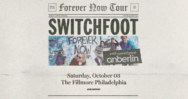 Win Tickets to see Switchfoot along with Anberlin @ the Fillmore!