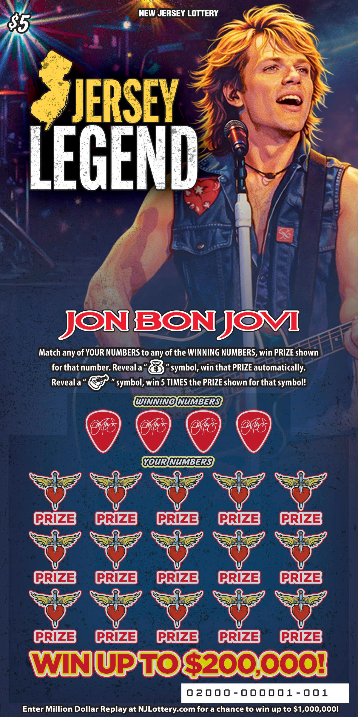 Win A Signed Guitar from Jon Bon Jovi courtesy of NJ Lottery!