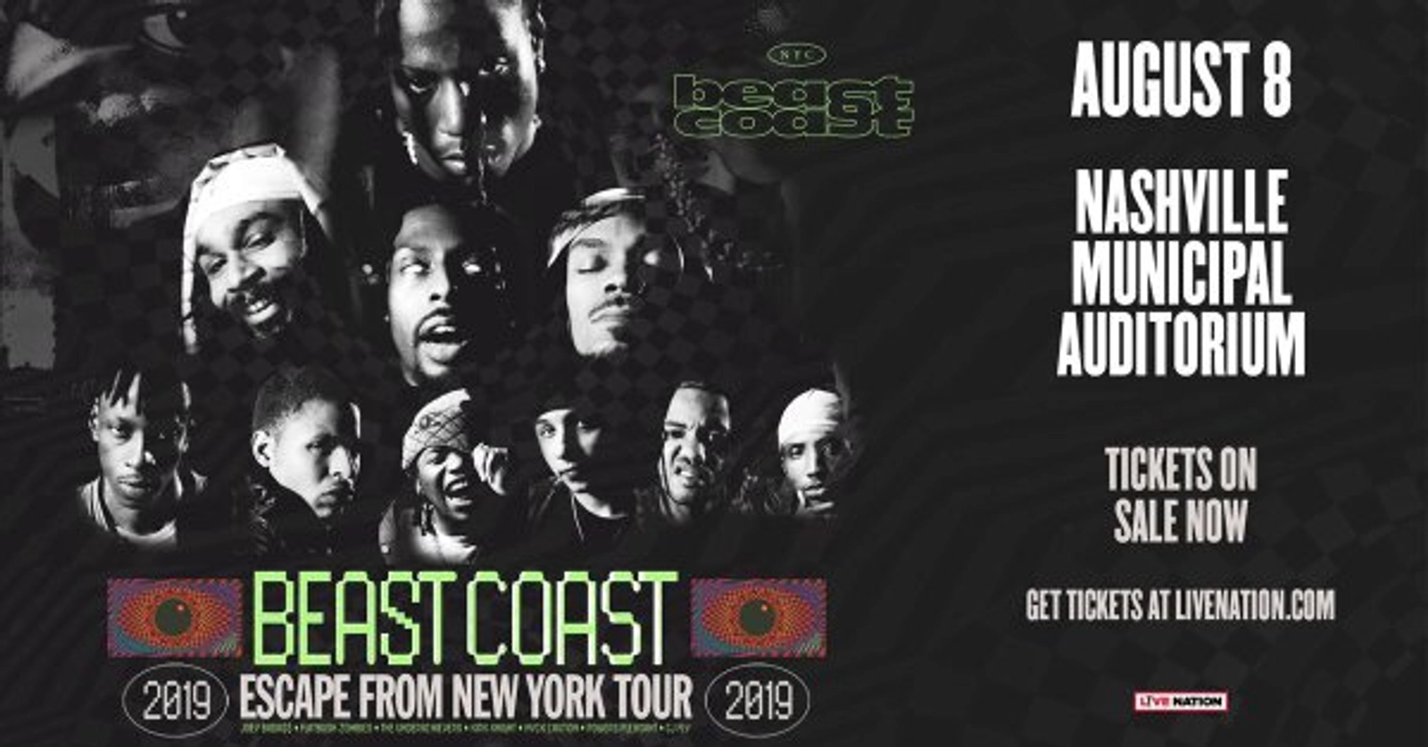               Beast Coast: Escape from New York Tour featuring Joey Bada$$ & Flatbush Zombies - Thumbnail Image