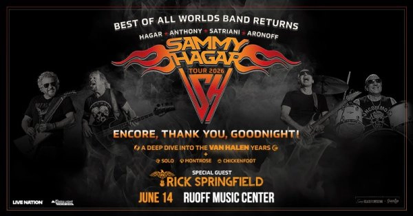 Sammy Hagar at Ruoff Music Center on June 14th!