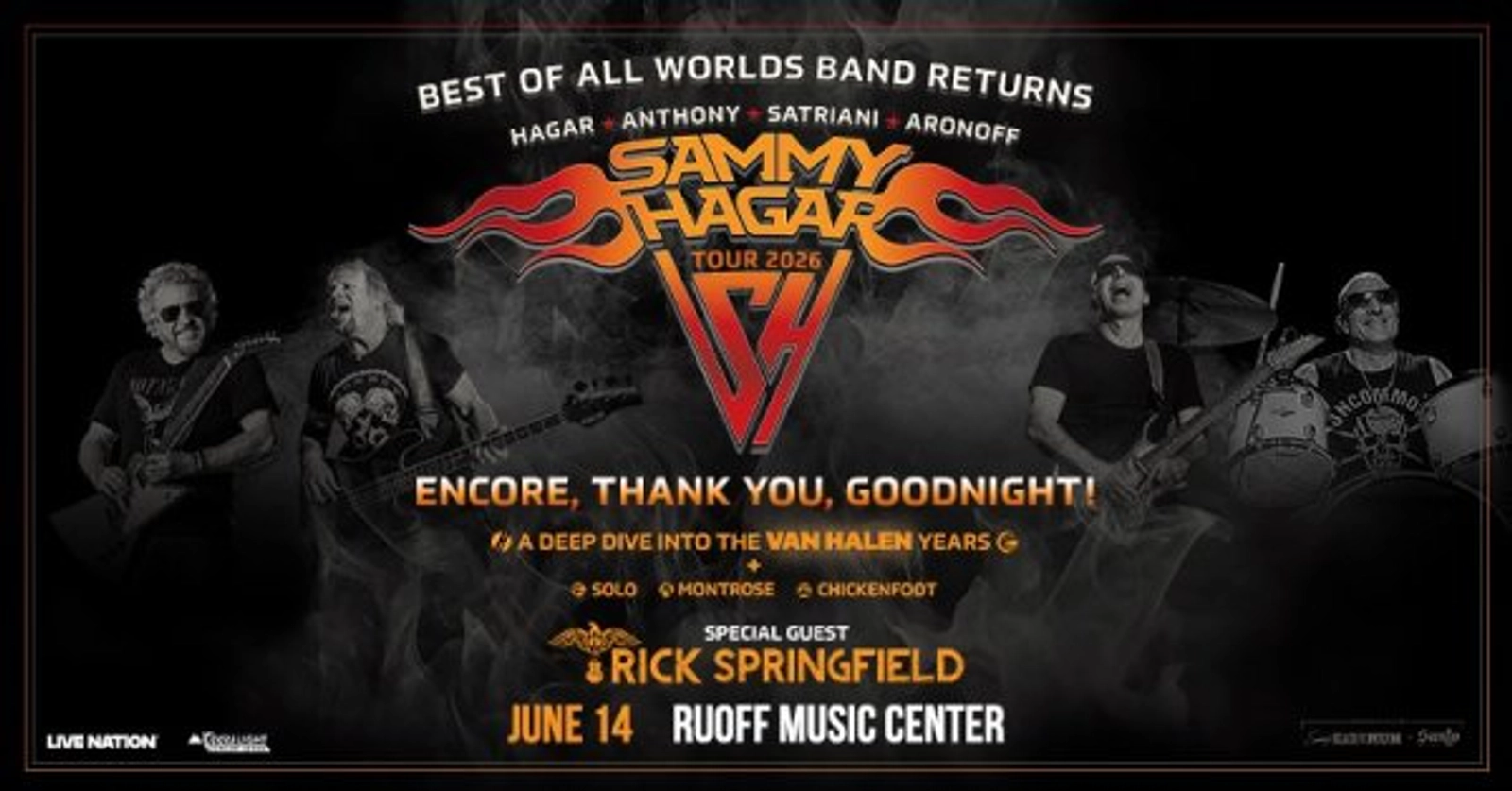 Sammy Hagar at Ruoff Music Center on June 14th!