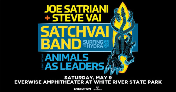 SATCHVAI BAND ft. Joe Satriani & Steve Vai May 9th!