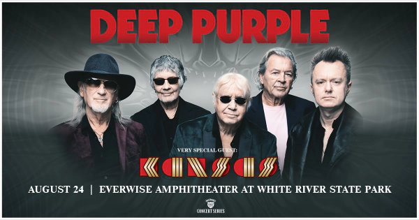 Deep Purple with Special Guest KANSAS @ Everwise Amphitheater 8.24.26 Ticket Giveaway