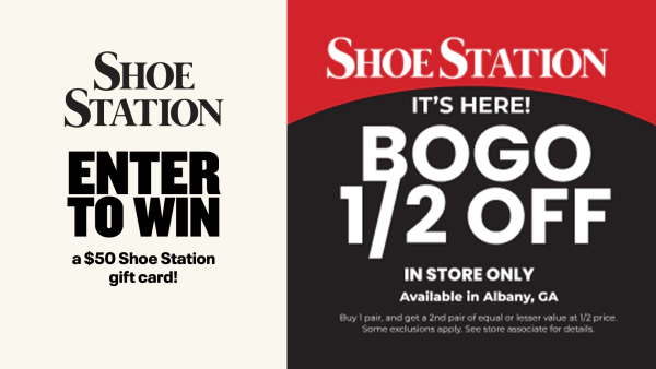 Enter for your chance to win one of five $50 gift cards to Shoe Station!