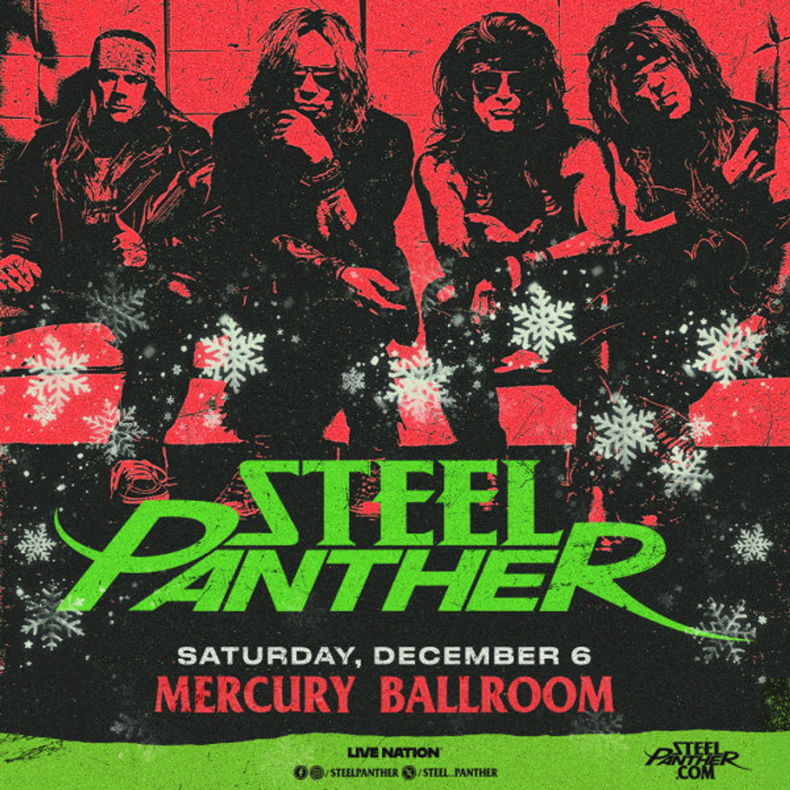 Steel Panther at Mercury Ballroom on December 6, 2025