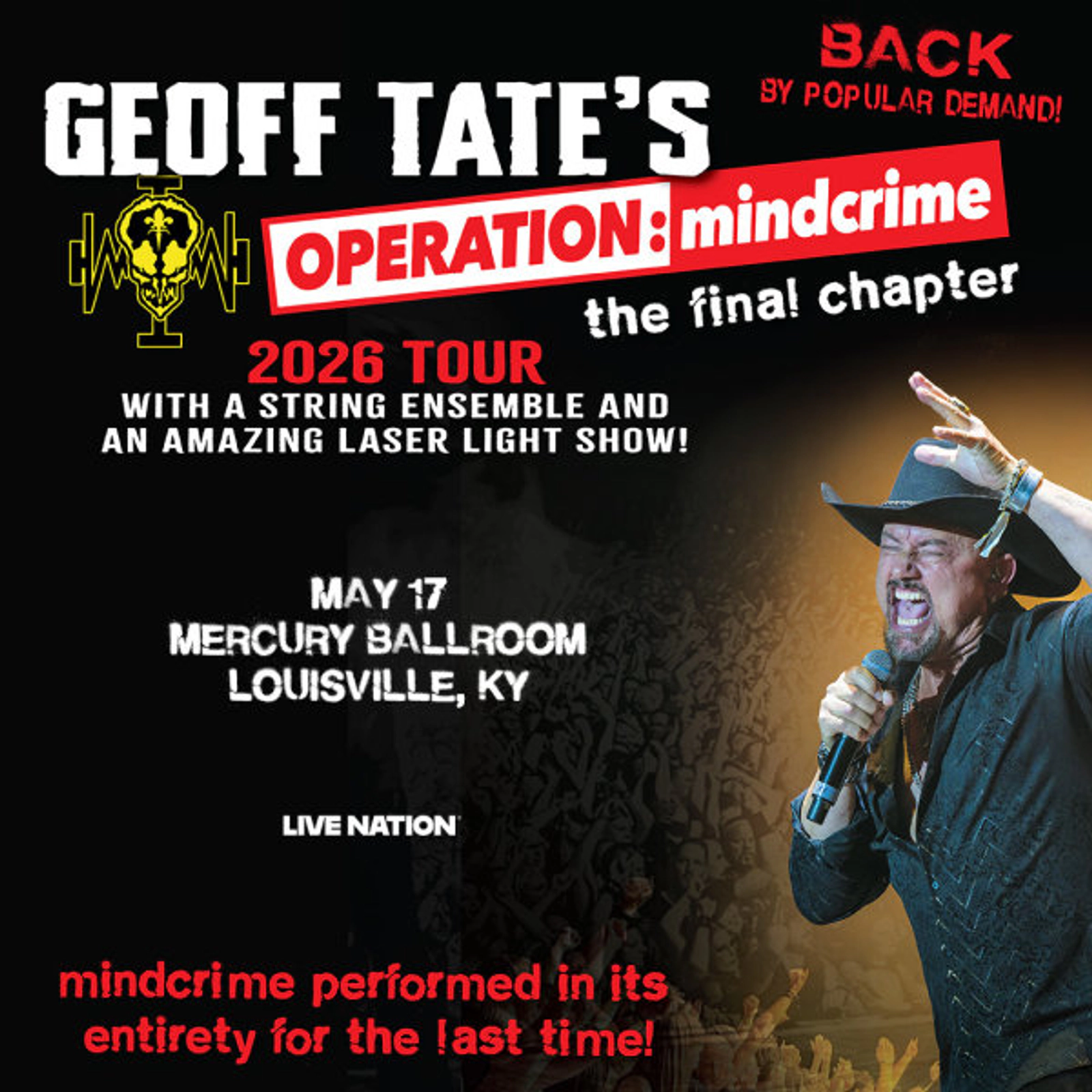 Geoff Tate at Mercury Ballroom on May 17, 2026