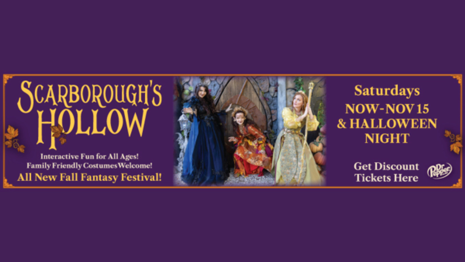 Enter to WIN a 4-Pack of tickets to Scarborough's Hollow