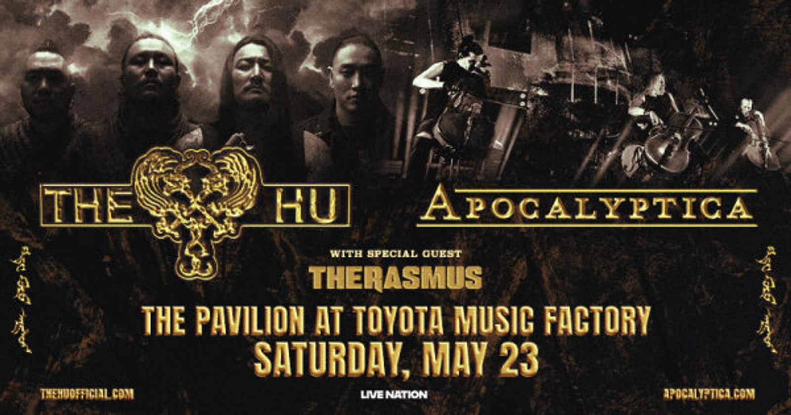 Enter to WIN tickets to see The HU and Apocalyptica with Special Guest The Rasmus (TEXAS DATE)