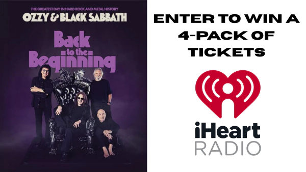 Enter to WIN a 4-pack of tickets to Ozzy & Black Sabbath: Back to the Beginning