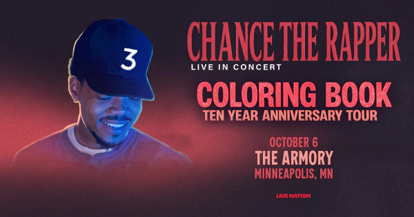 win 2 tickets to see Chance the Rapper on Oct 6 at The Armory