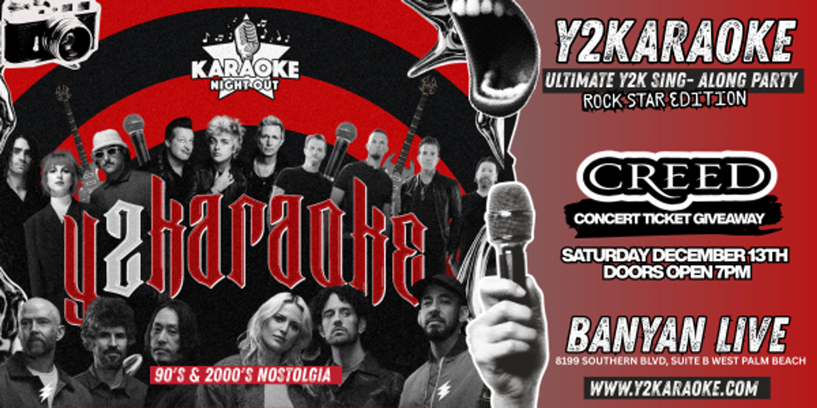 Y2KARAOKE-CREED CONCERT TICKET GIVEAWAY!