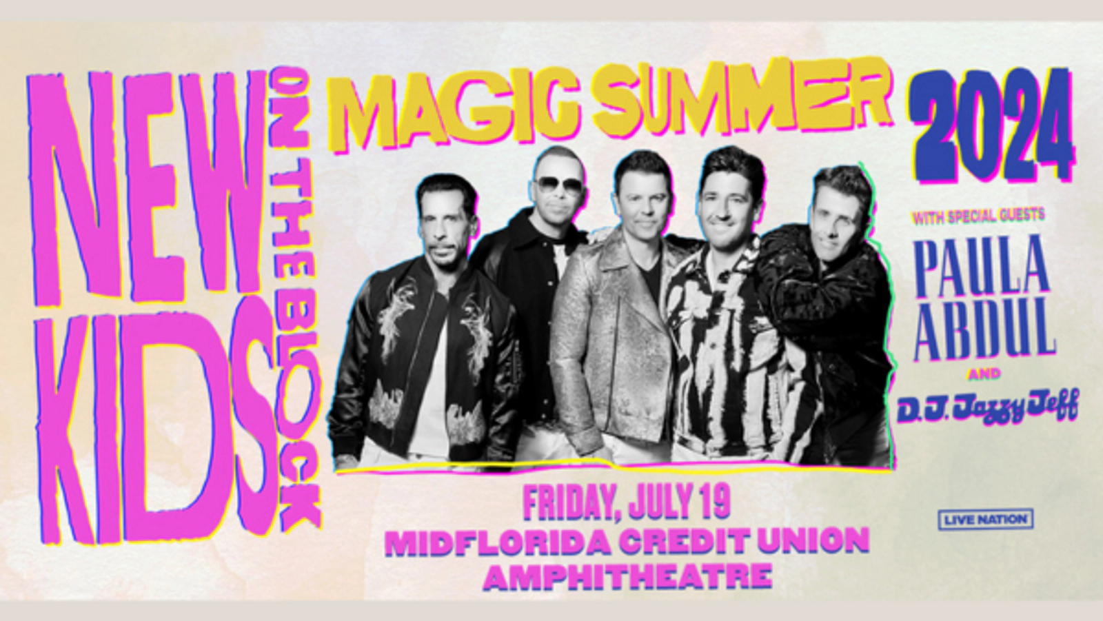 New Kids On the Block MAGIC SUMMER TOUR 2024 Magic 107.7 Orlando