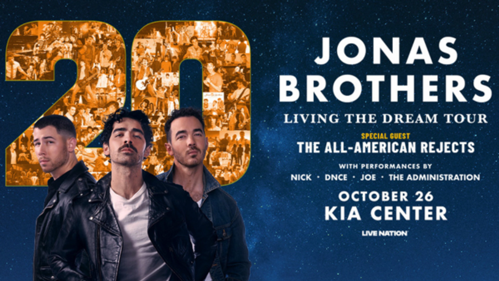 JONAS BROTHERS - JONAS20: LIVING THE DREAM TOUR AT KIA CENTER