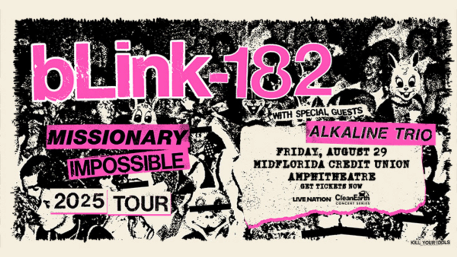 Blink-182 at MIDFLORIDA Credit Union Amphitheatre 8/29/25