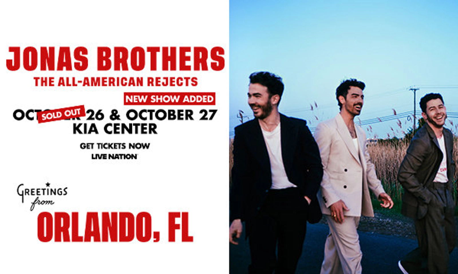 Jonas Brothers at Kia Center SECOND SHOW ADDED