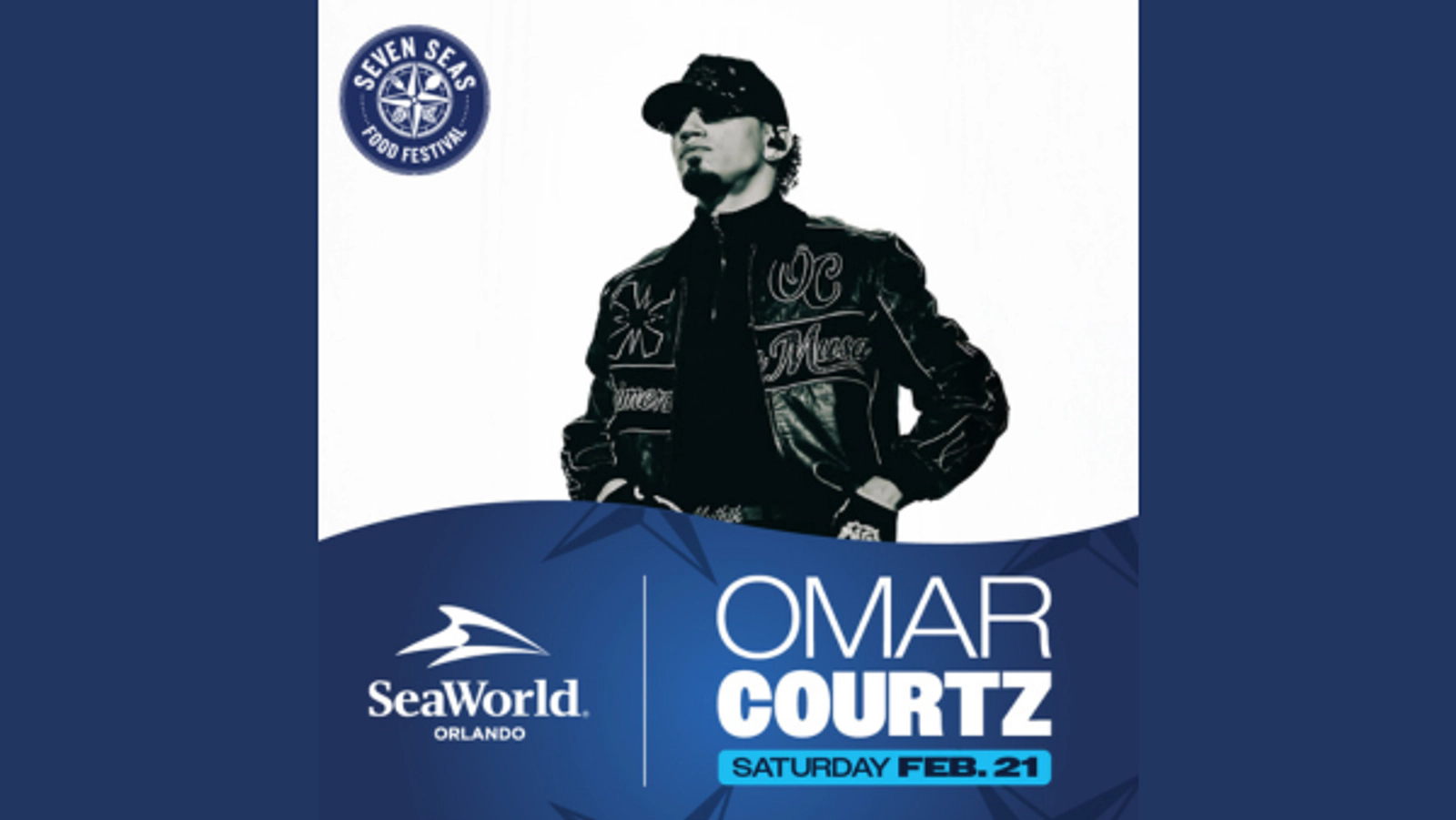 Gana entradas con Meet & Greet Omar Courtz en SeaWorld Seven Seas Food Festival!
